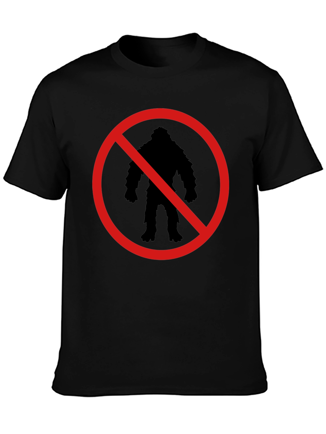 Camiseta Negra Prohibido Bigfoot