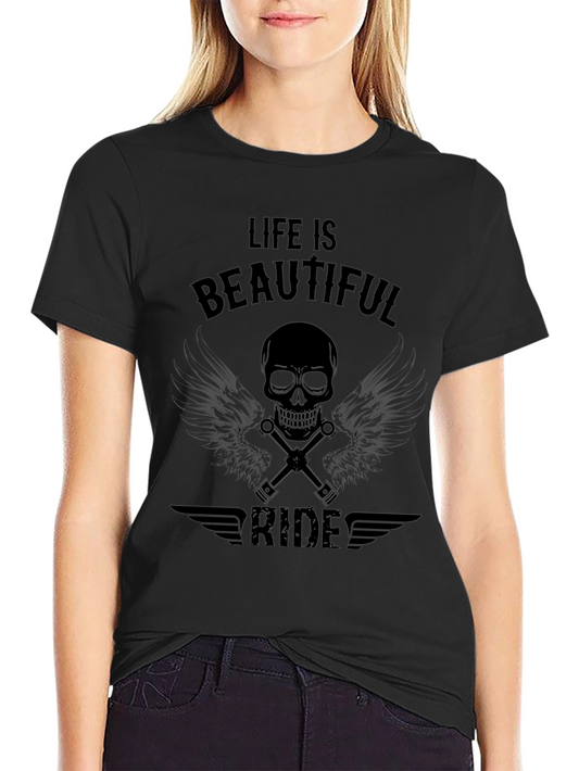 Camiseta Negra: Vida es un Hermoso Viaje