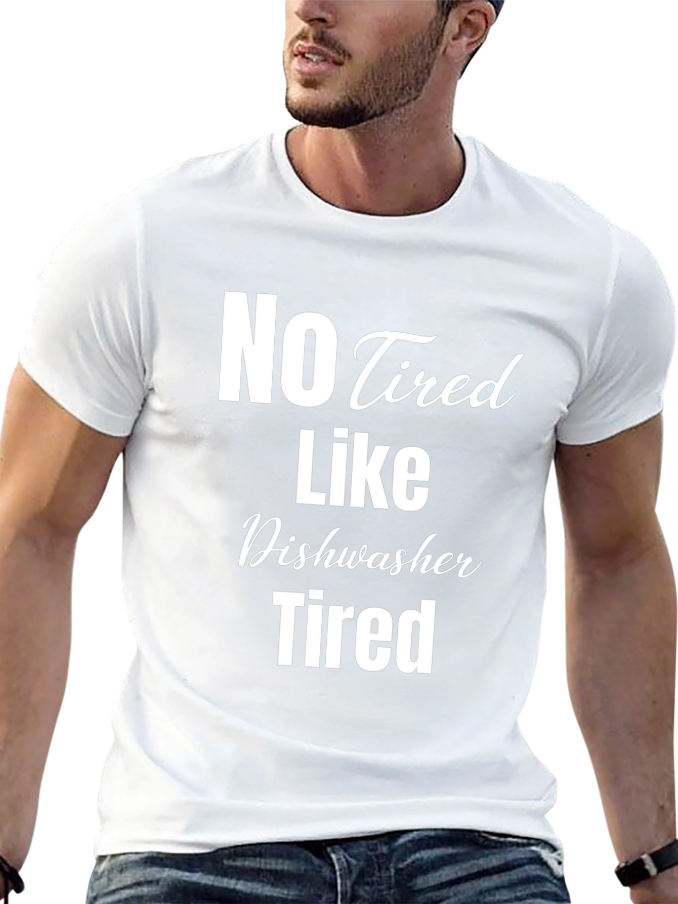Camiseta Negra No Tired Like Dishwasher