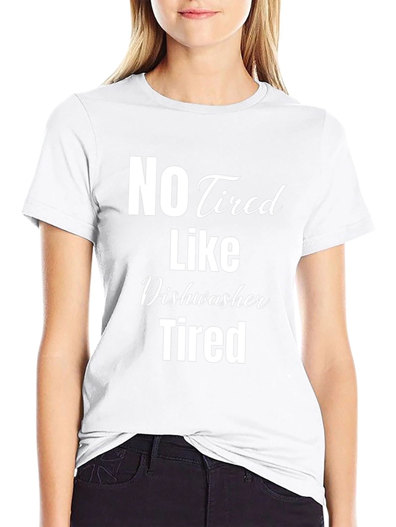 Camiseta Negra No Tired Like Dishwasher