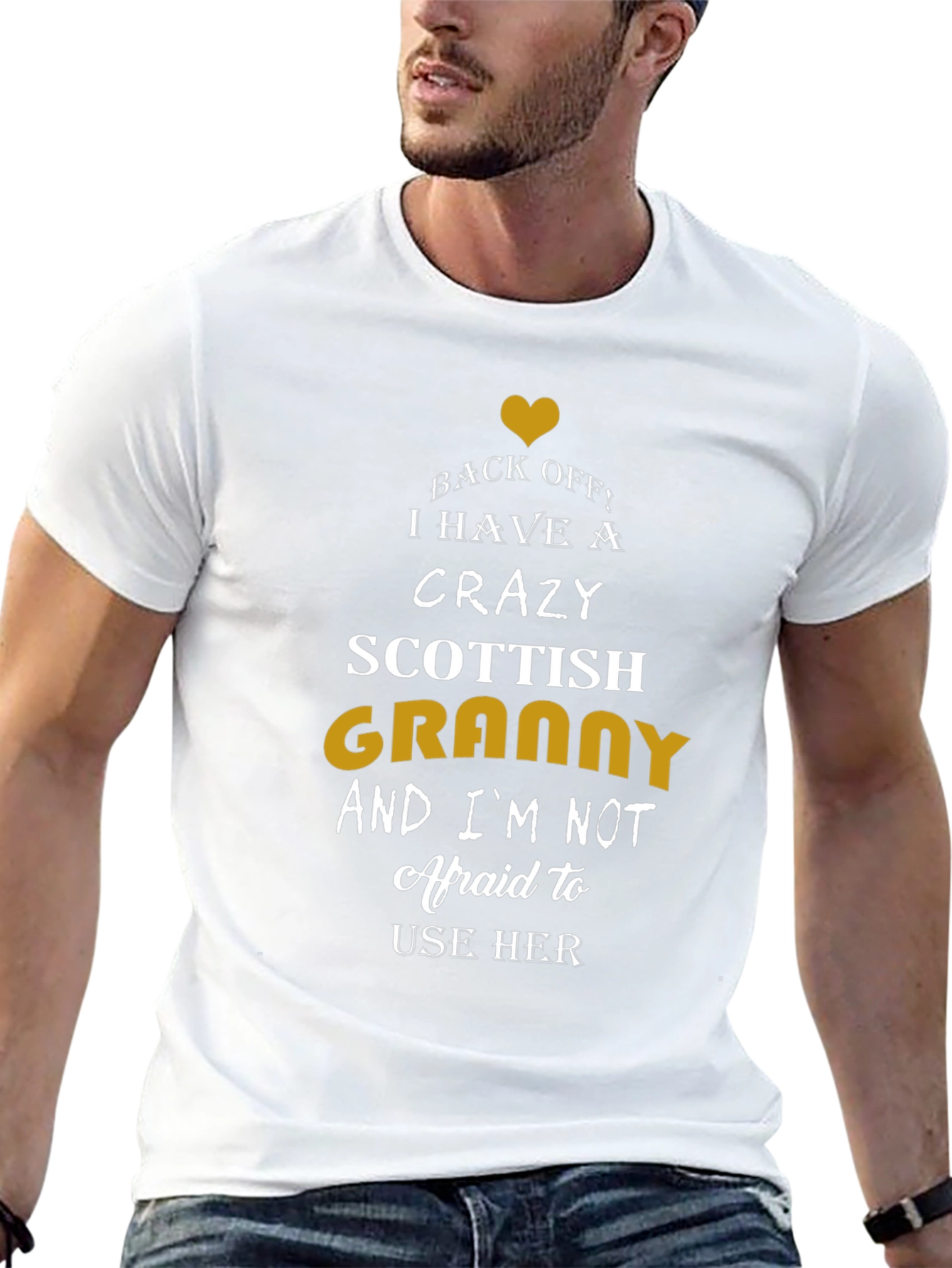 Camiseta Negra Crazy Scottish Granny
