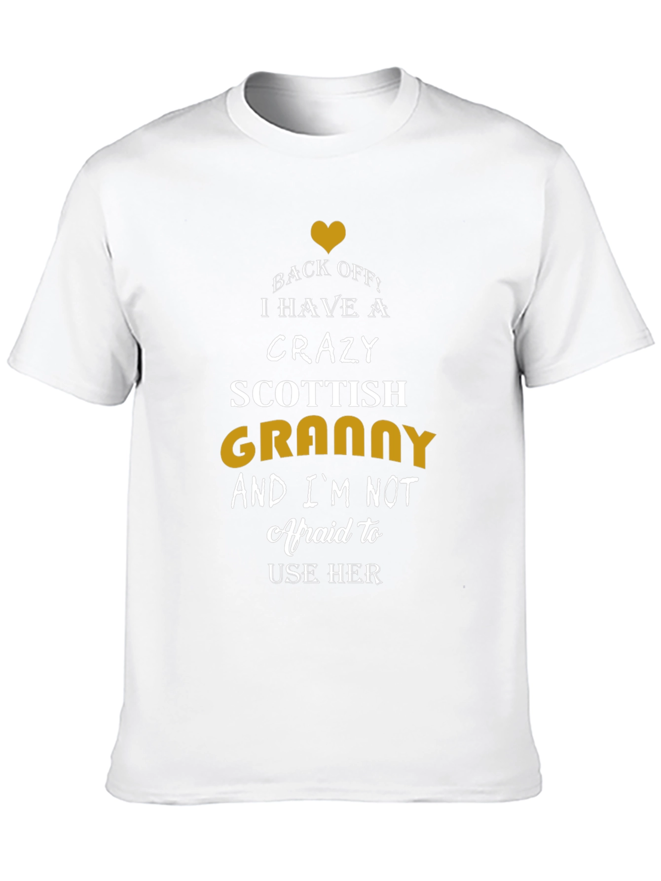 Camiseta Negra Crazy Scottish Granny