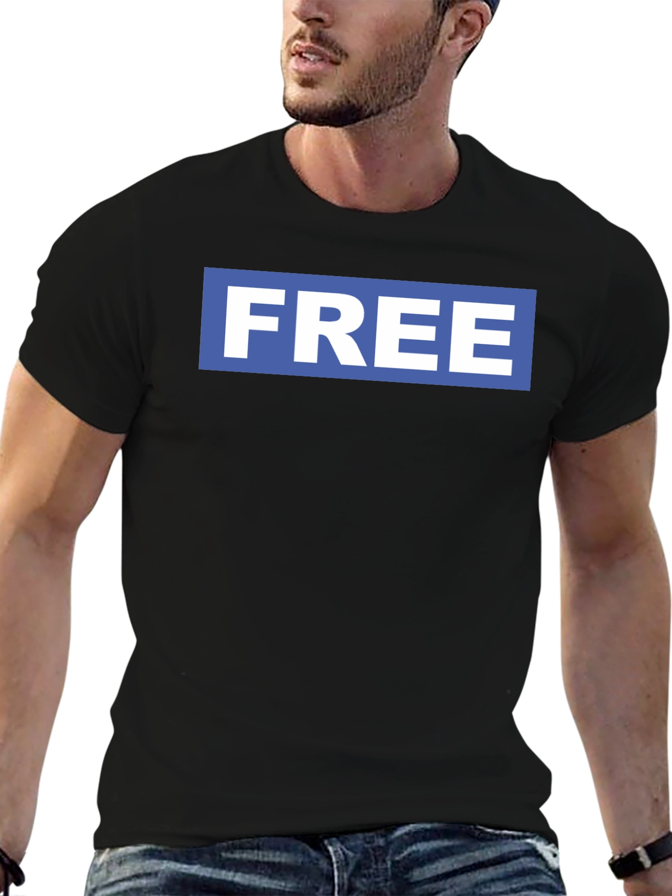 Camiseta Negra FREE Estilo Facebook