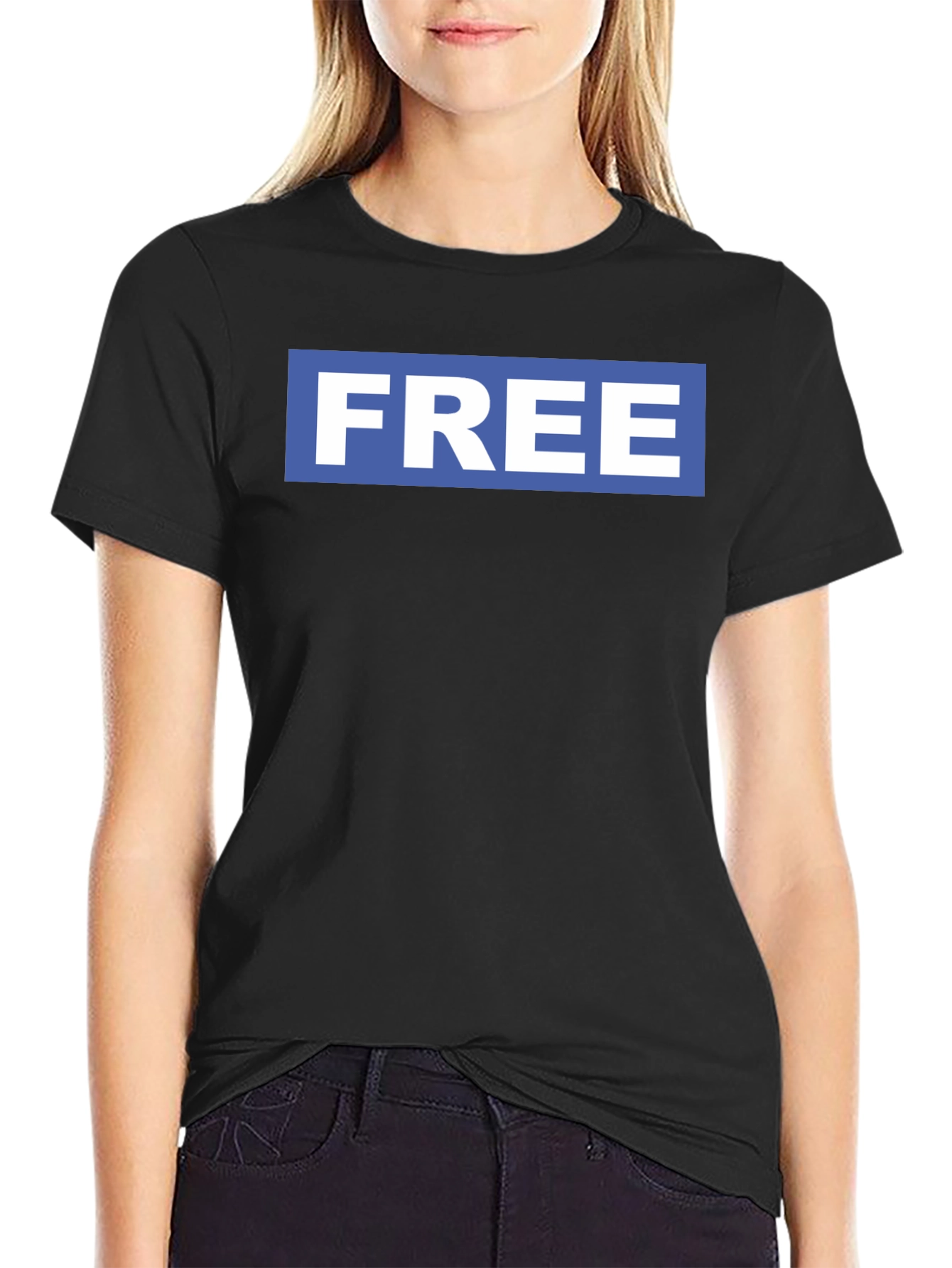 Camiseta Negra FREE Estilo Facebook