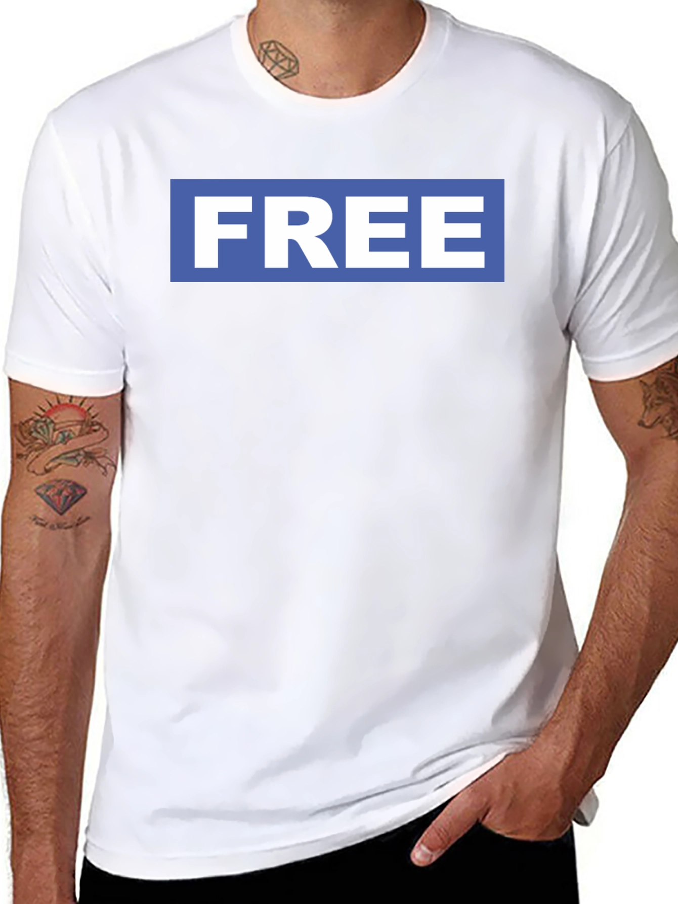 Camiseta Negra FREE Estilo Facebook