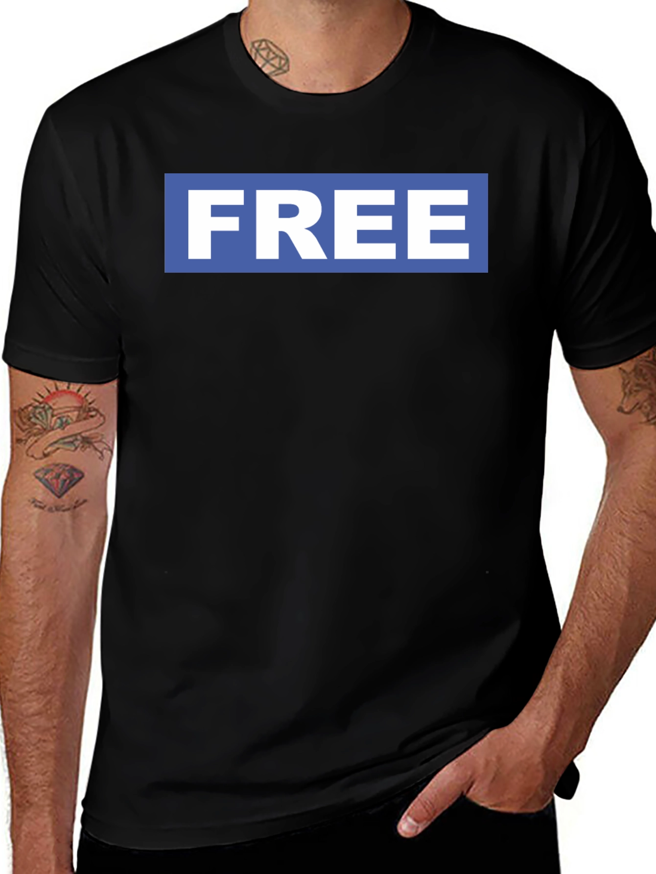 Camiseta Negra FREE Estilo Facebook