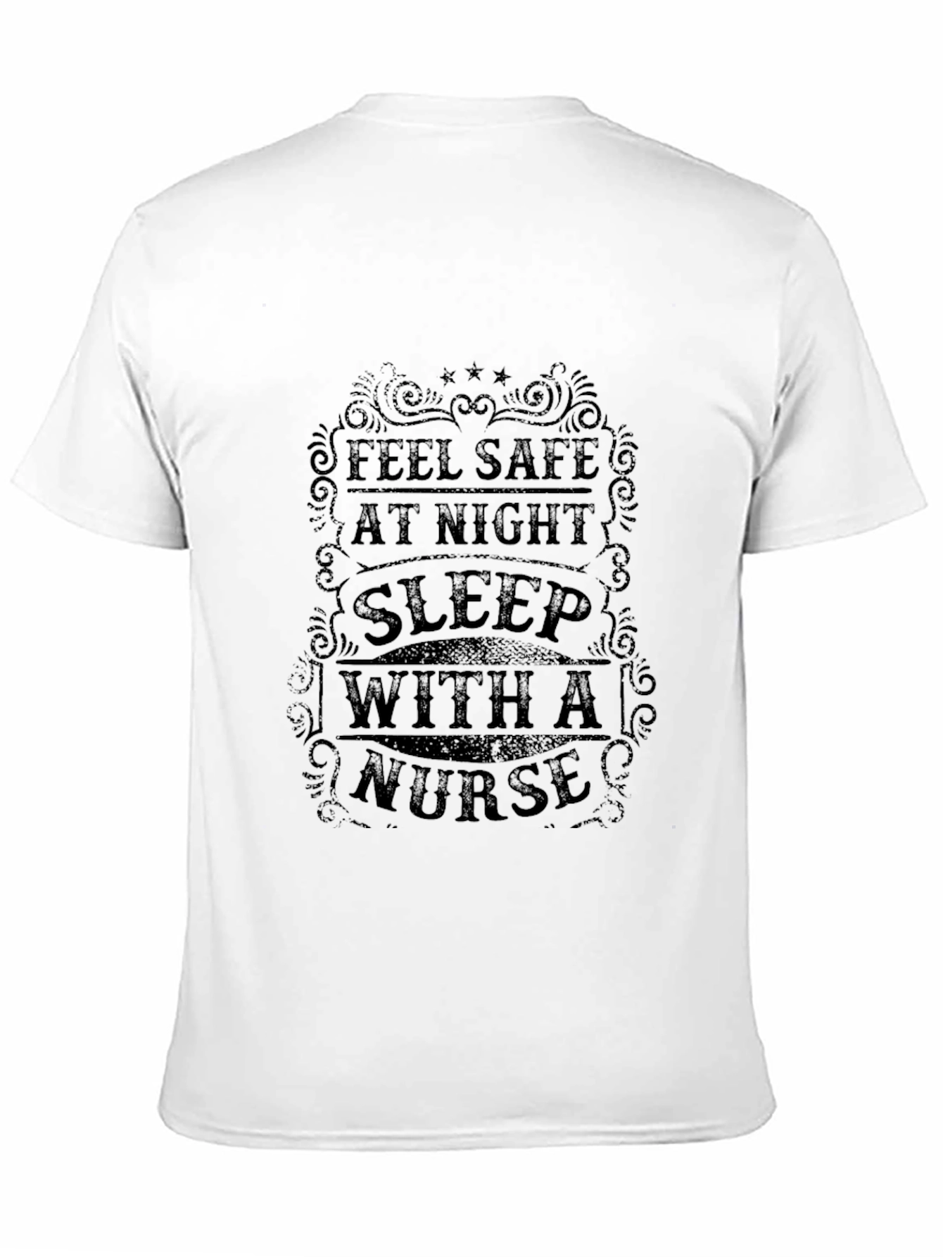 Camiseta Negra: Duerme Seguro con una Enfermera