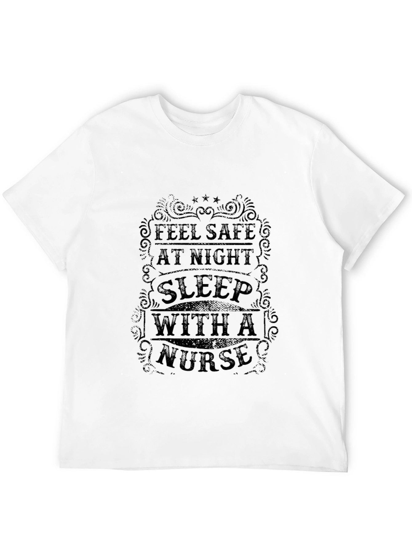 Camiseta Negra: Duerme Seguro con una Enfermera