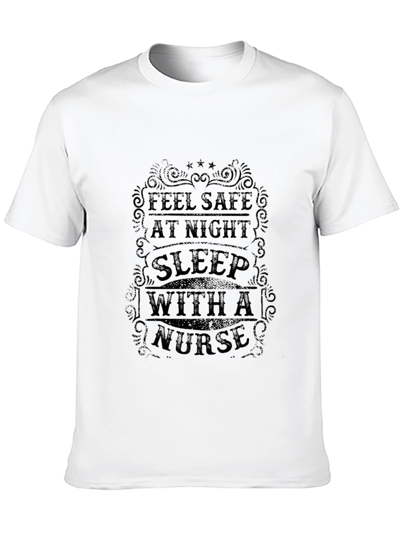 Camiseta Negra: Duerme Seguro con una Enfermera