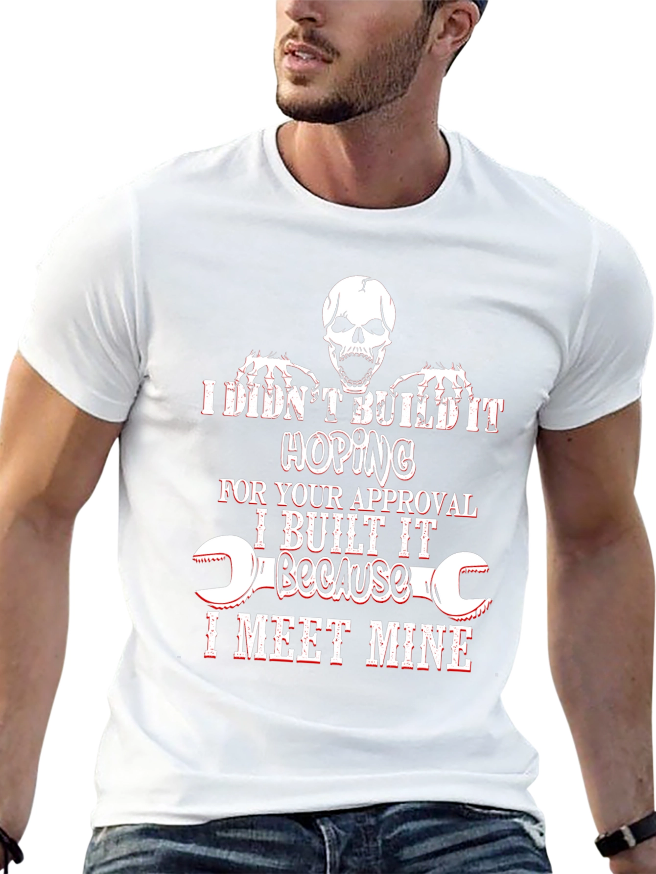 Camiseta Negra con Diseño de Calavera y Frase Motivacional