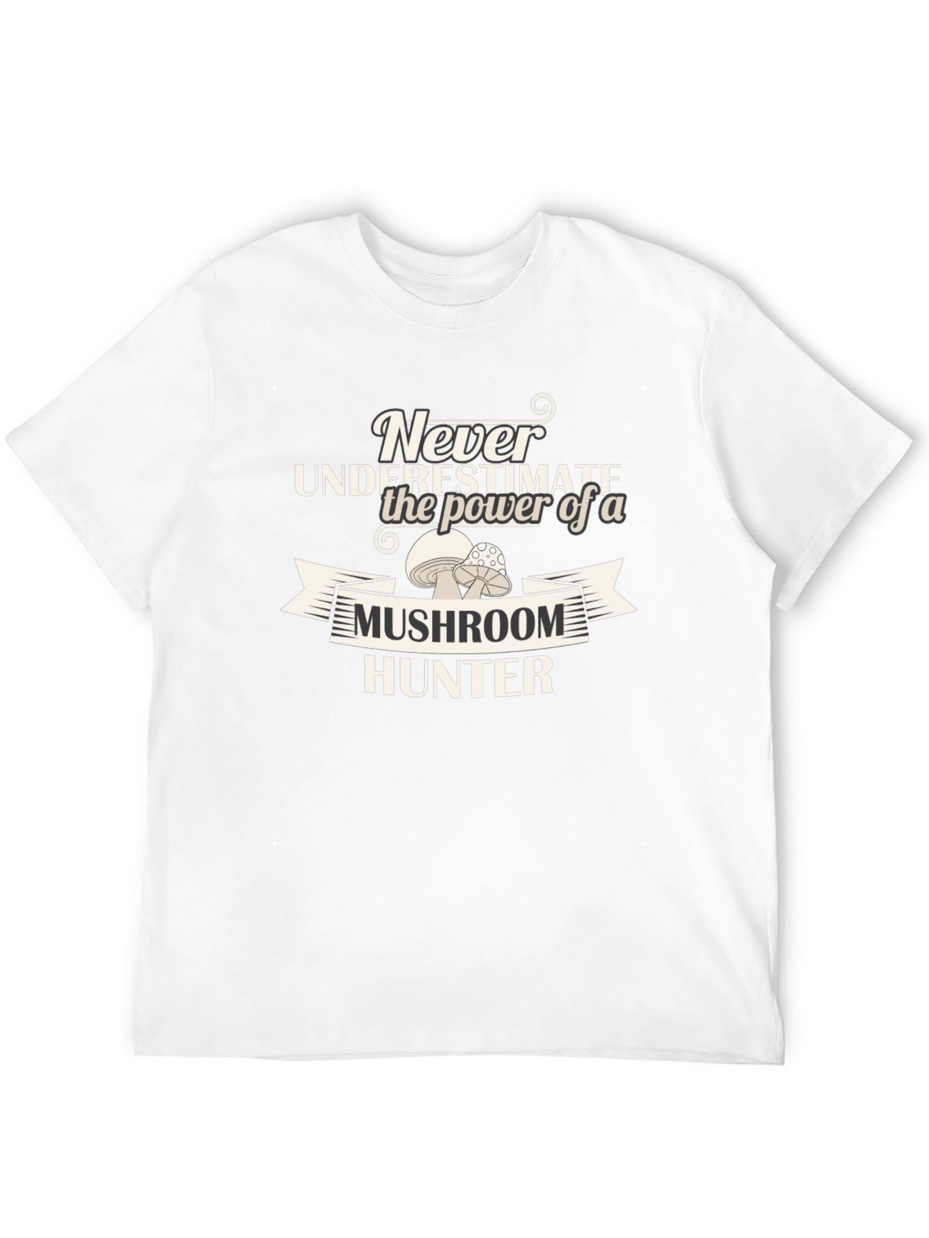 Camiseta Negra: Nunca Subestimes al Cazador de Setas