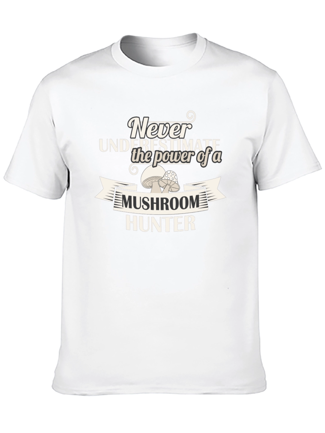 Camiseta Negra: Nunca Subestimes al Cazador de Setas