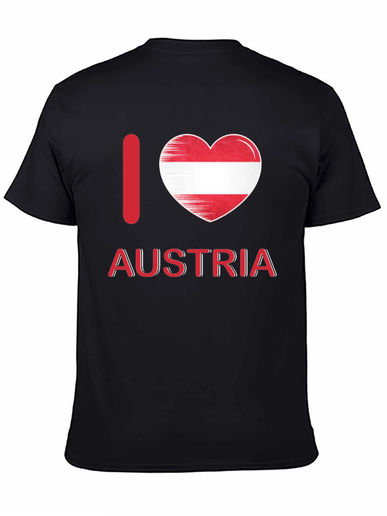 Camiseta Negra Austria I Love Austria
