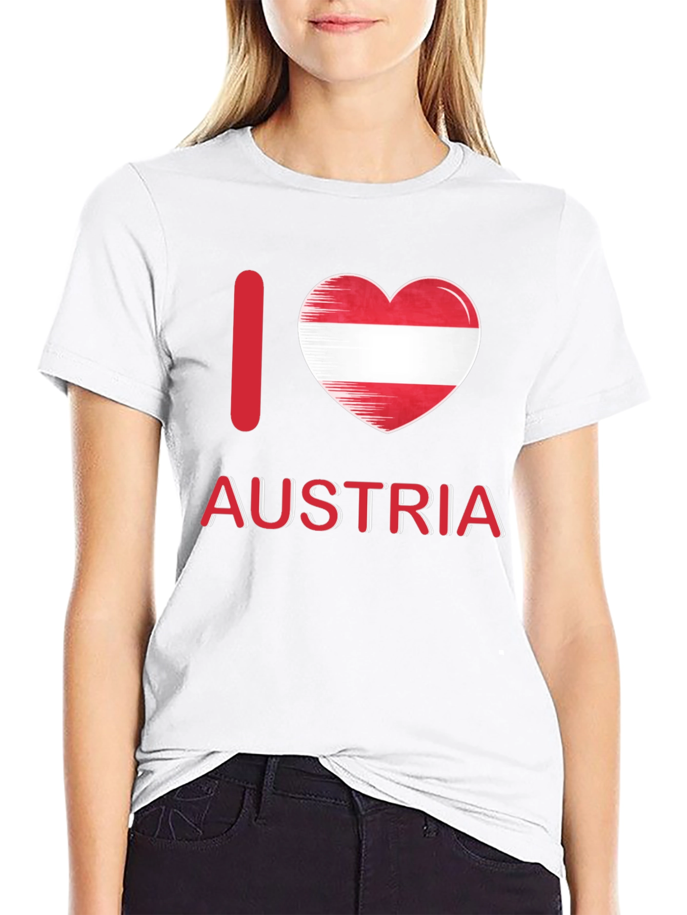 Camiseta Negra Austria I Love Austria