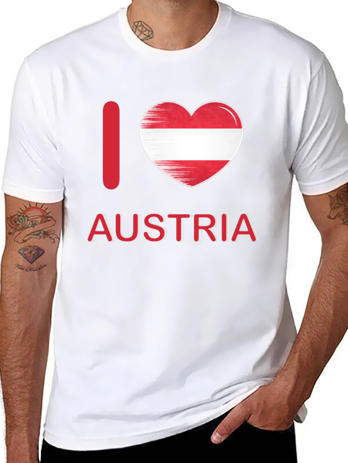 Camiseta Negra Austria I Love Austria
