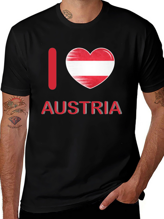 Camiseta Negra Austria I Love Austria