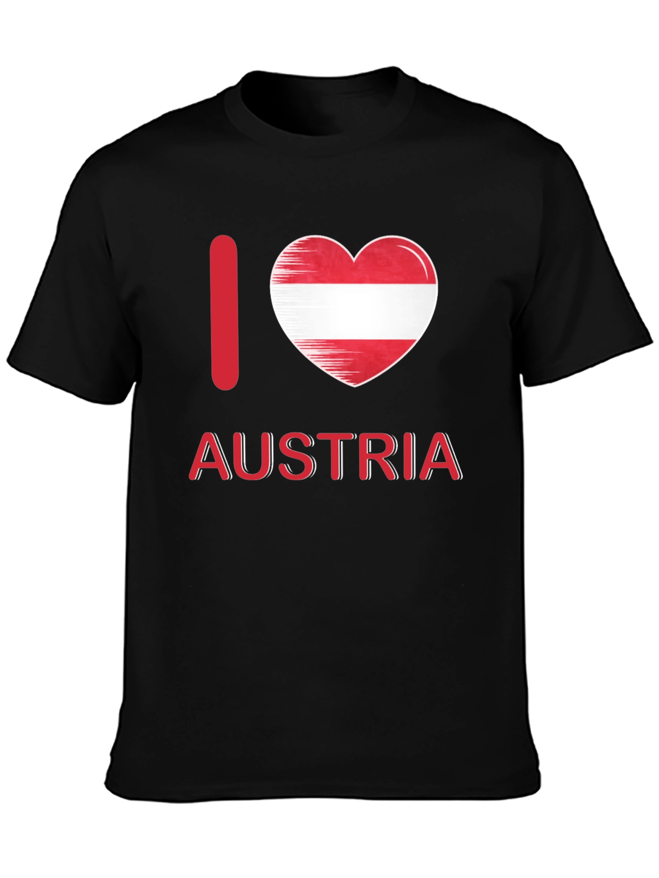 Camiseta Negra Austria I Love Austria
