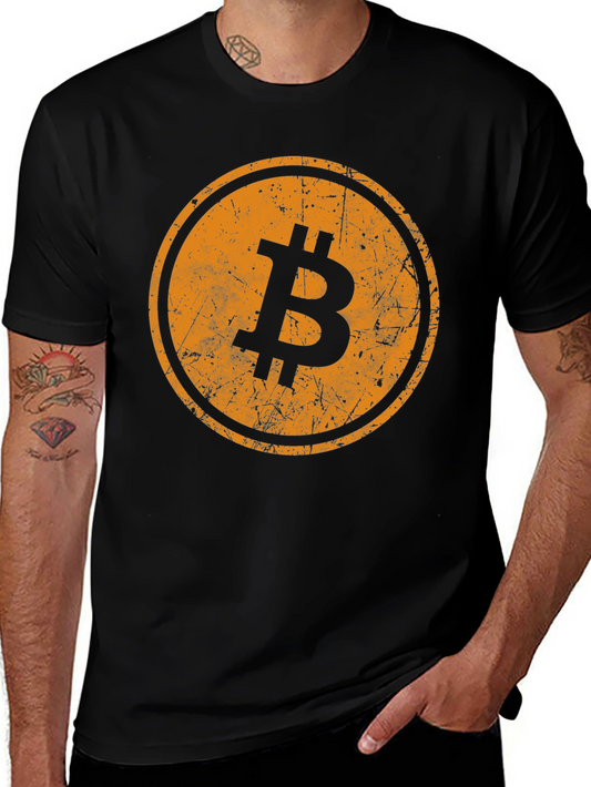 Camiseta Bitcoin Vintage Hombre - Crypto