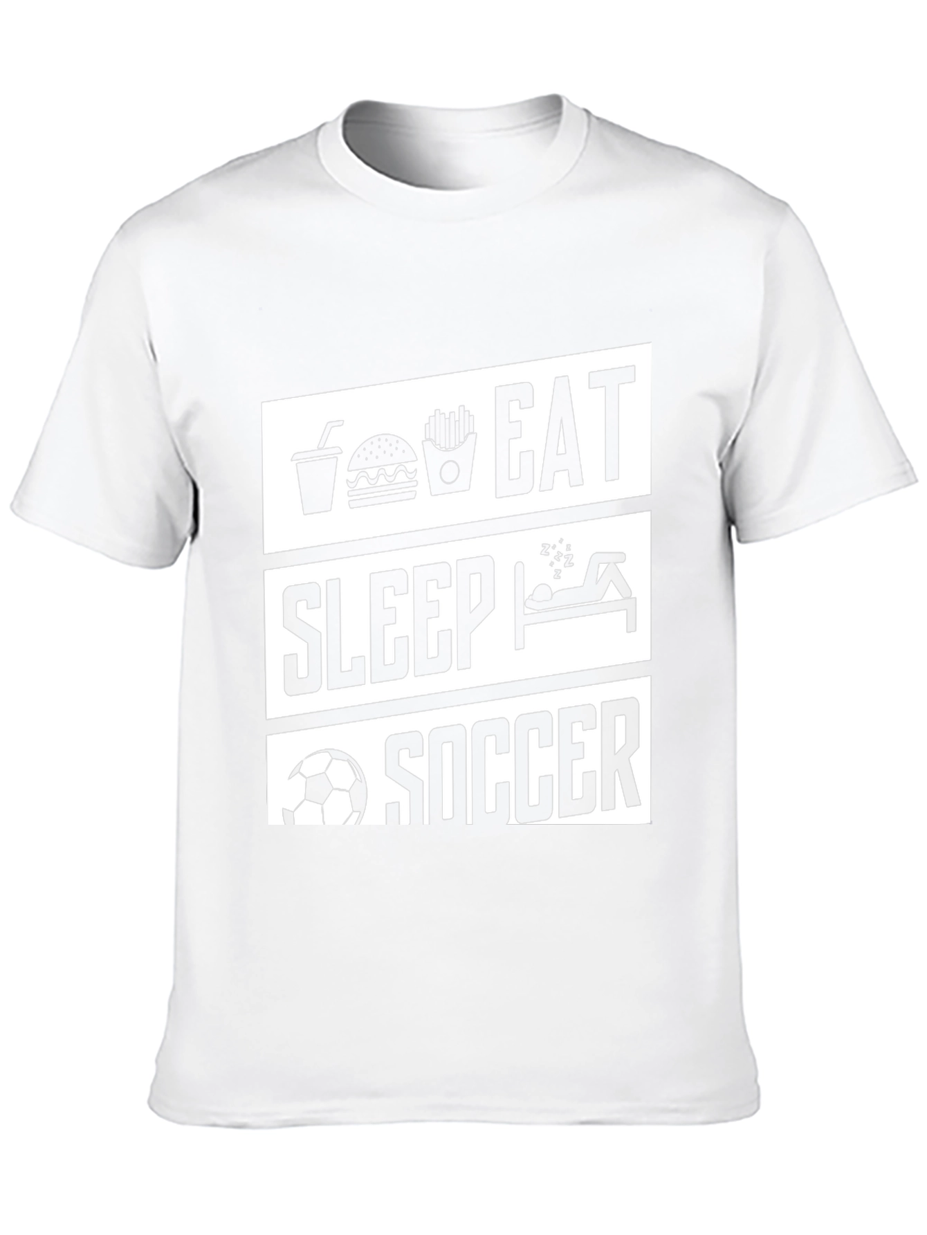 Camiseta Negra Eat Sleep Soccer