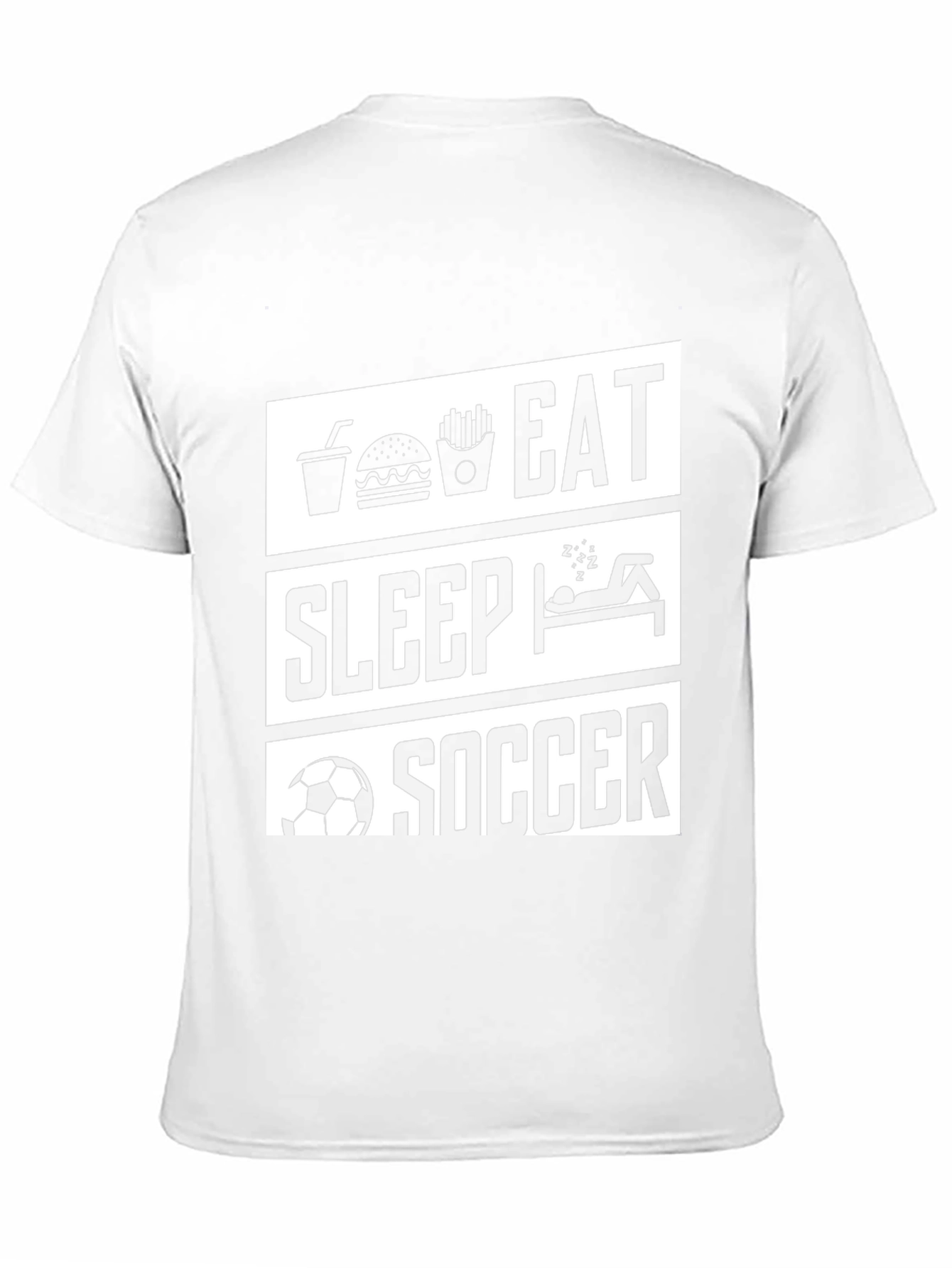 Camiseta Negra Eat Sleep Soccer