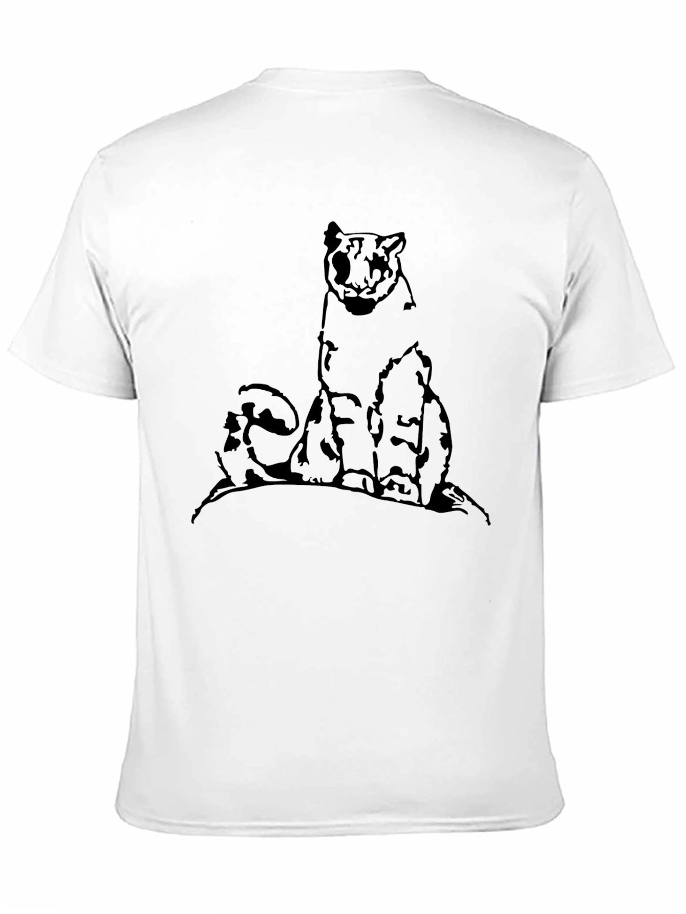 Camiseta Negra con Diseño de Tigre para Hombre