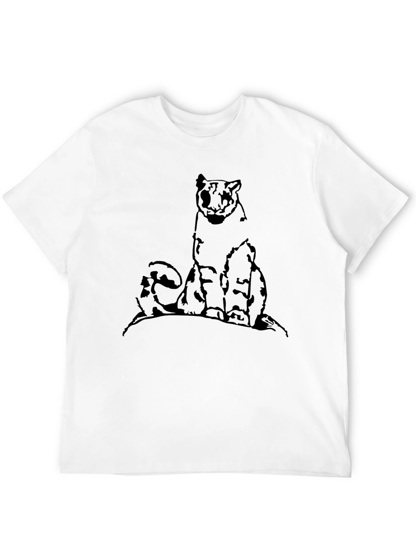 Camiseta Negra con Diseño de Tigre para Hombre