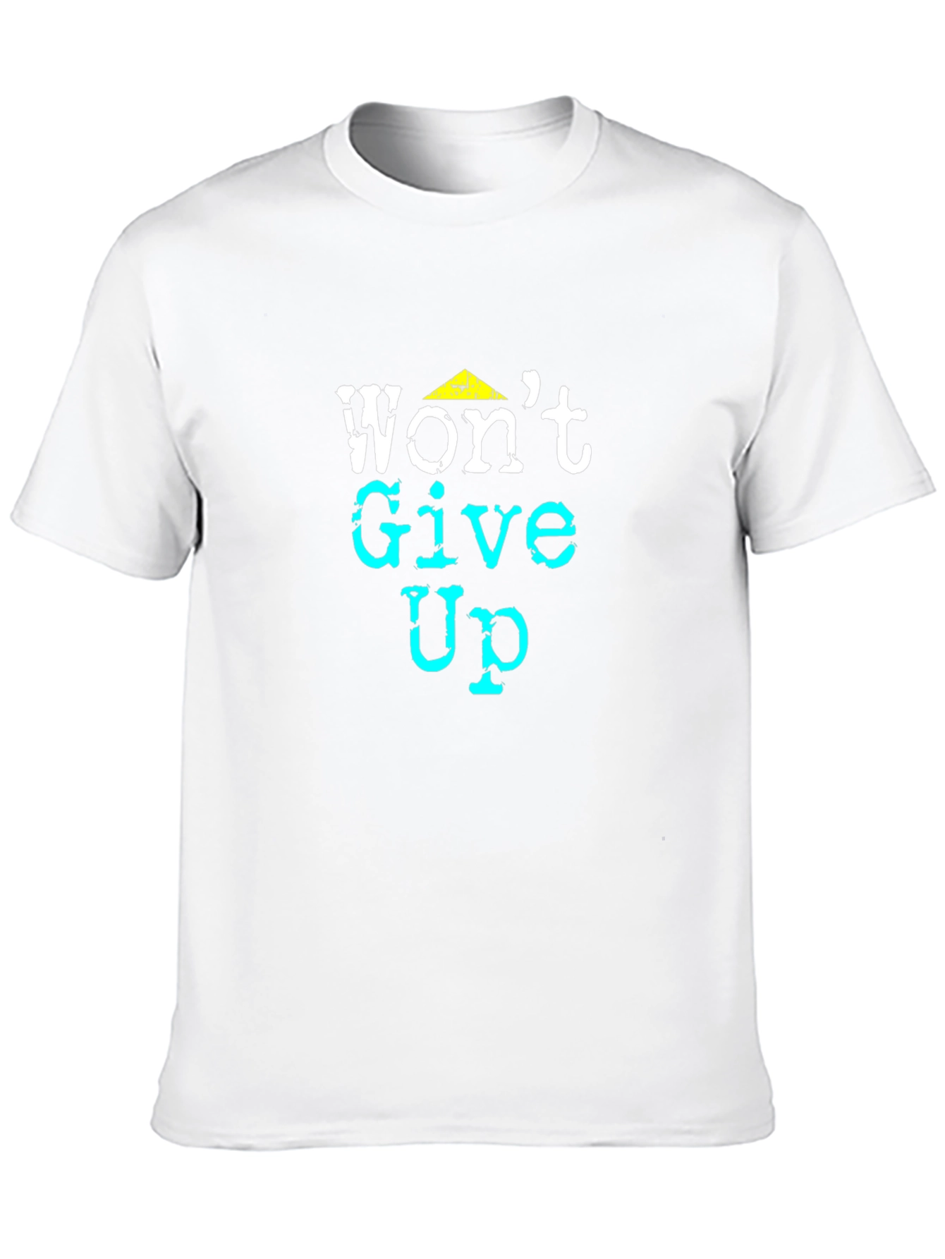 Camiseta Negra con Diseño Motivacional Wont Give Up
