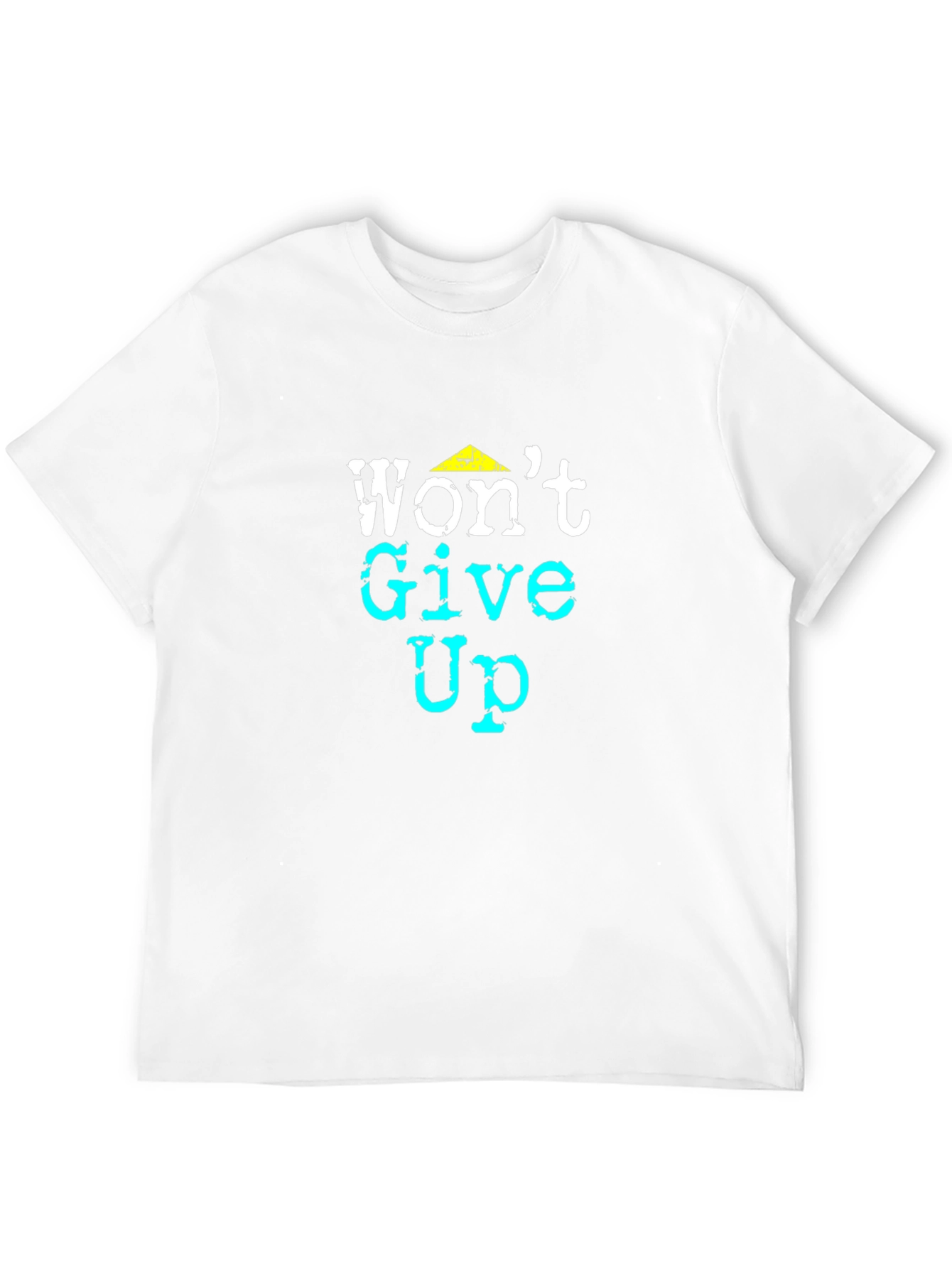 Camiseta Negra con Diseño Motivacional Wont Give Up