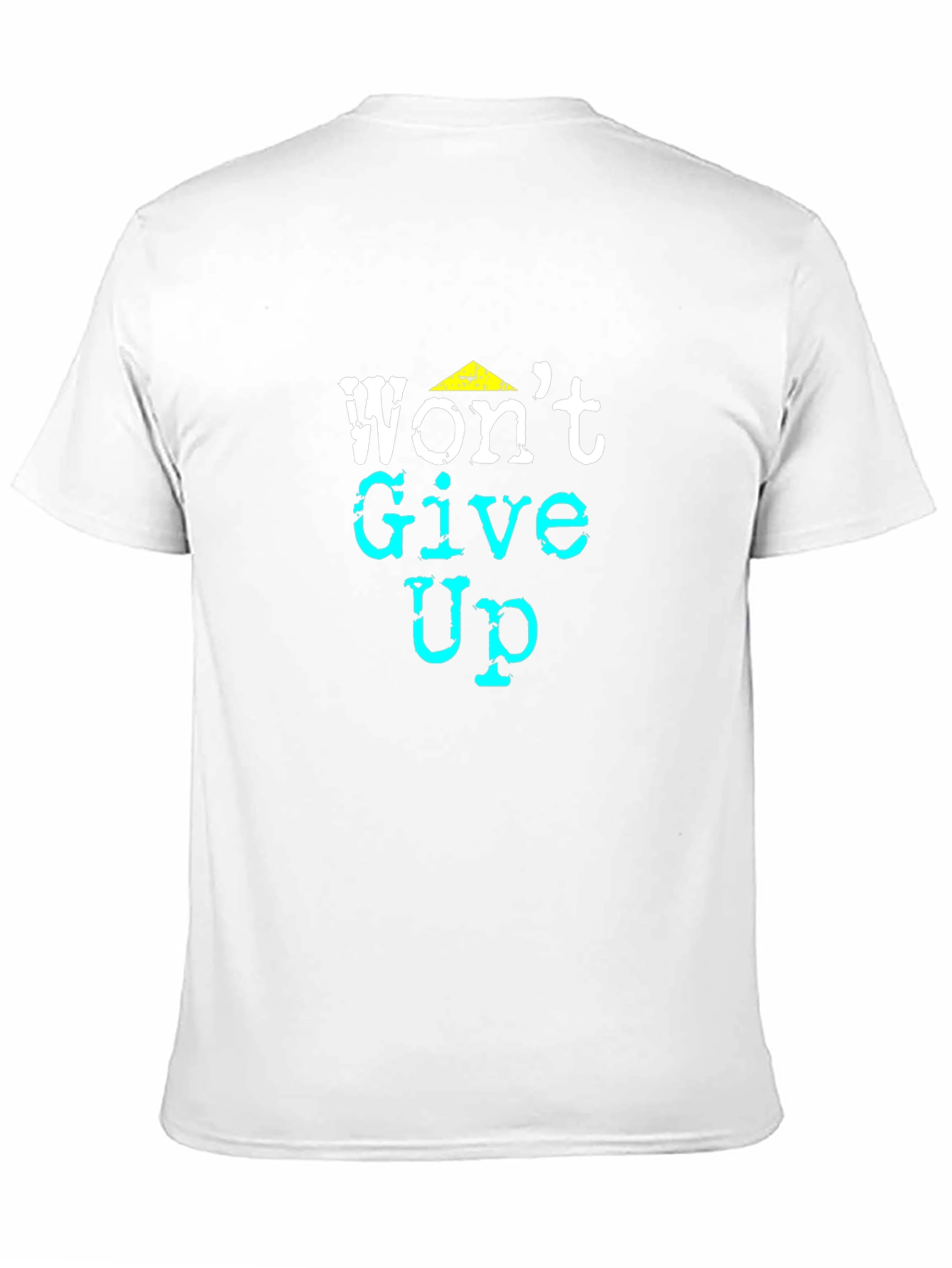 Camiseta Negra con Diseño Motivacional Wont Give Up