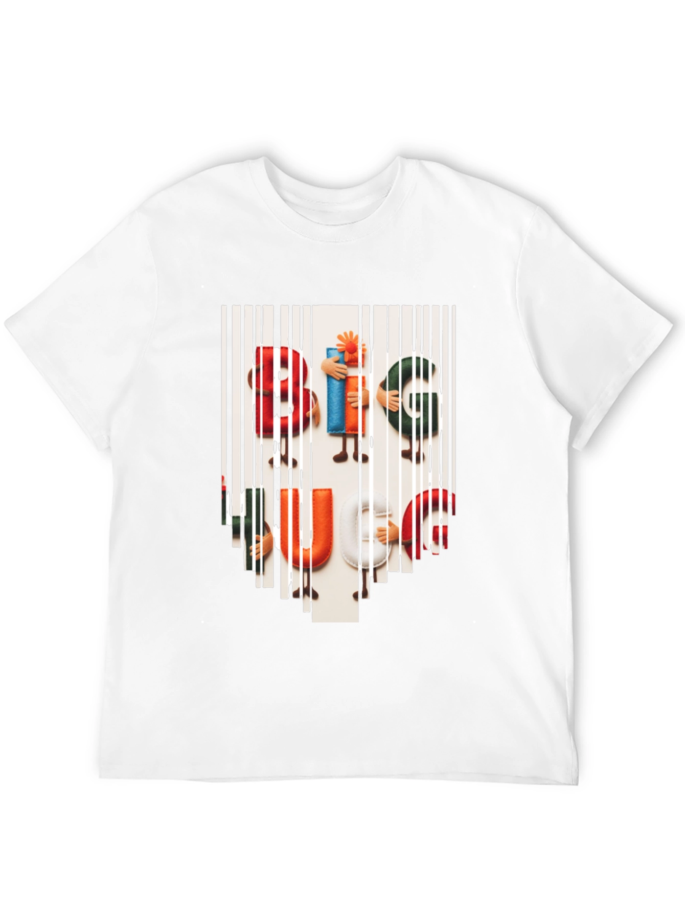 Camiseta Hombre Negra Estampada Big Hug