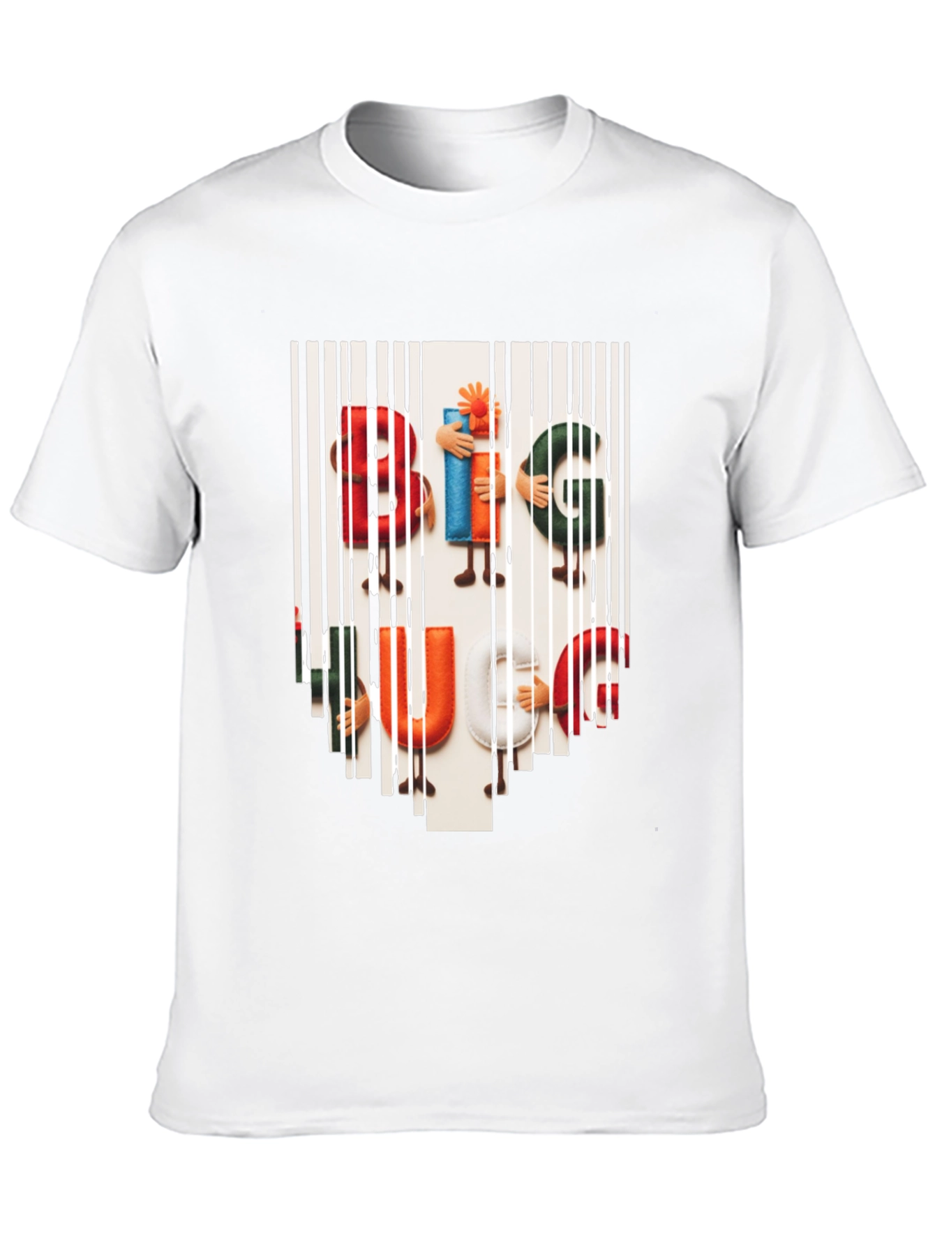 Camiseta Hombre Negra Estampada Big Hug