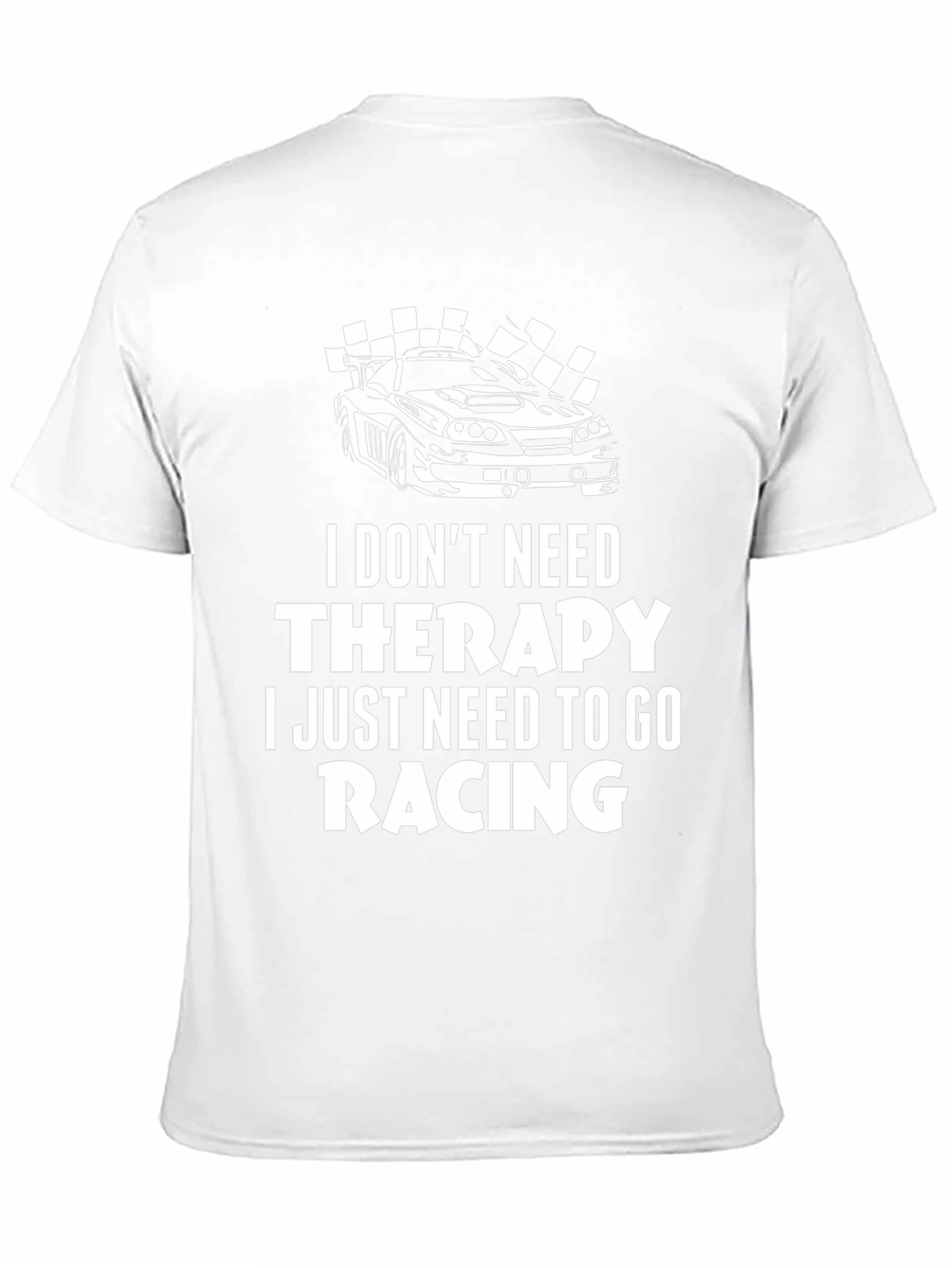 Camiseta Negra Racing: Sin Terapia ¡Solo Carreras!