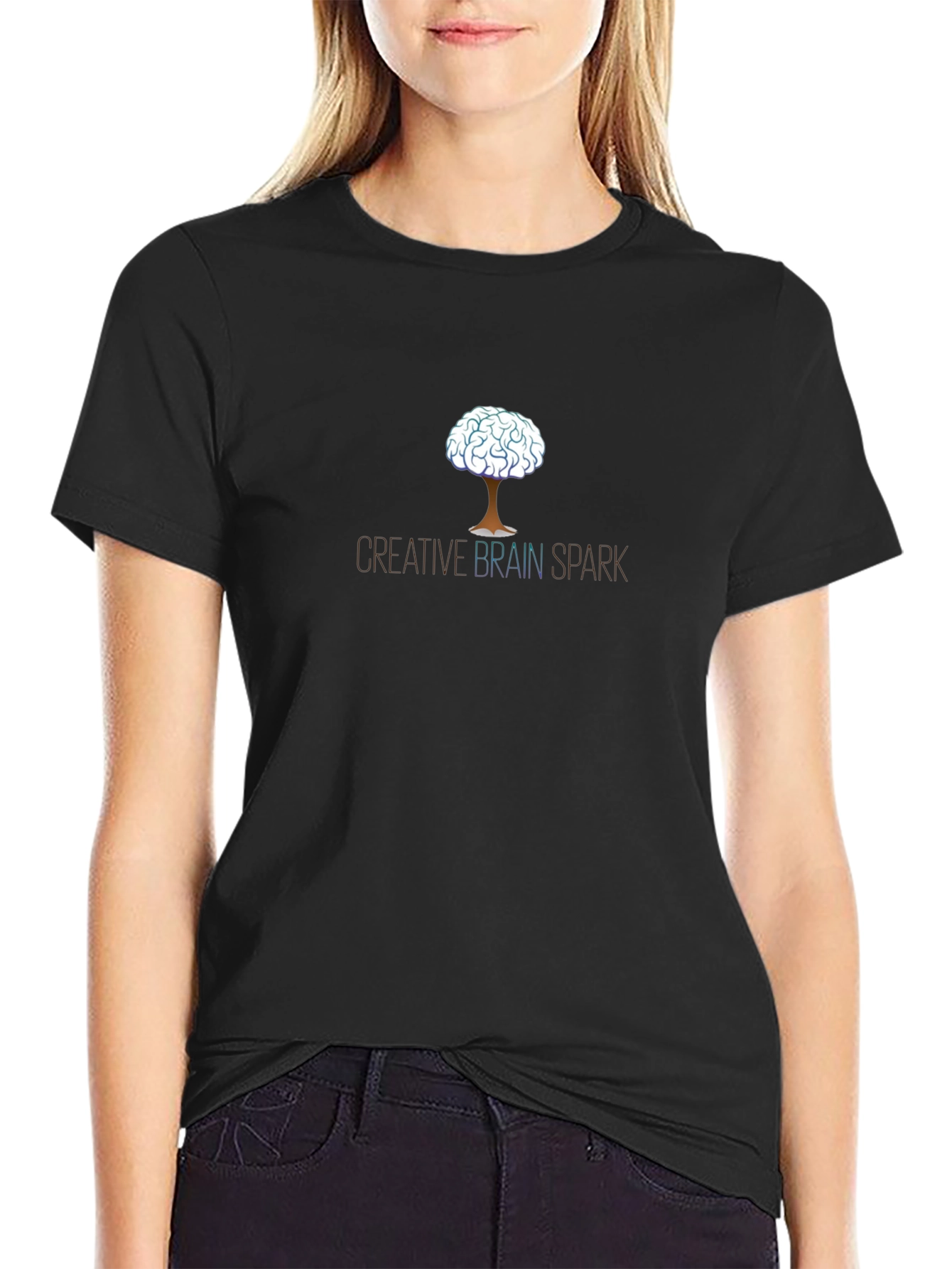 Camiseta Negra Creative Brain Spark