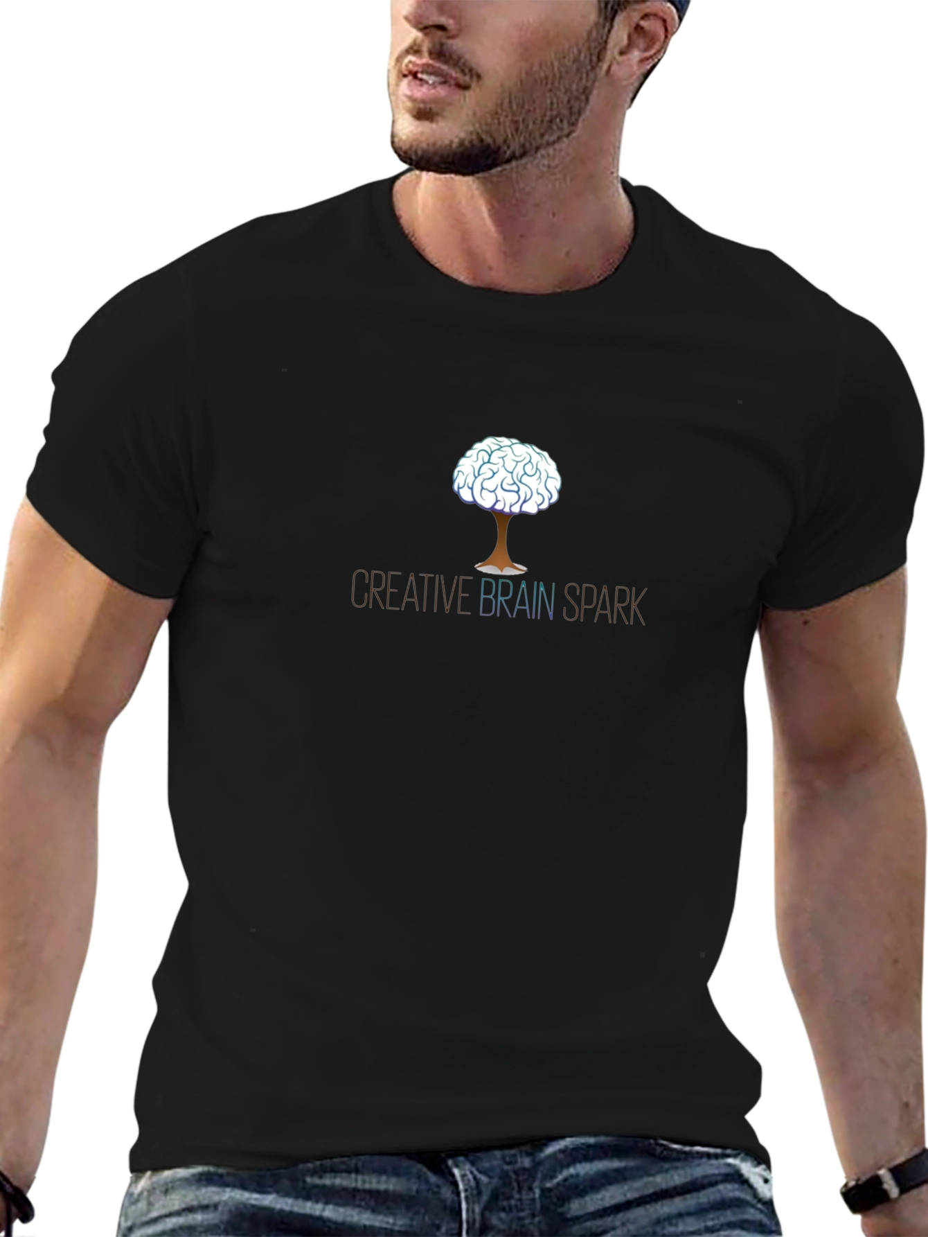 Camiseta Negra Creative Brain Spark
