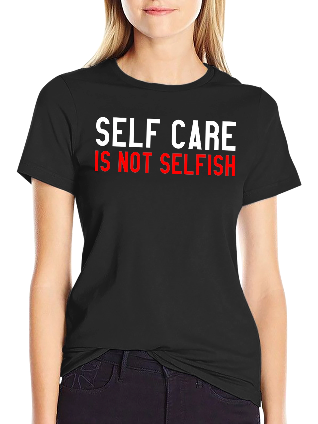 Camiseta Negra: Self Care is Not Selfish