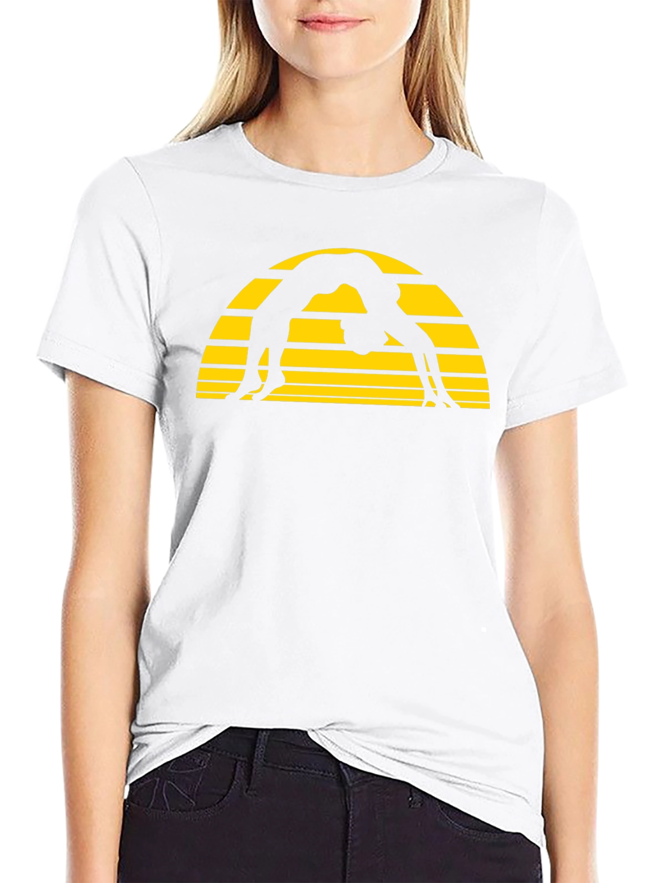 Camiseta Negra Yoga Sunset
