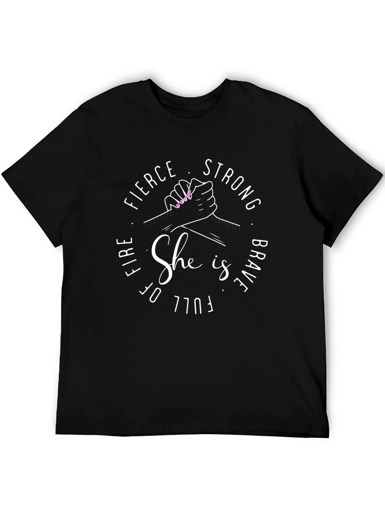 Camiseta Negra con Diseño de Empoderamiento Femenino