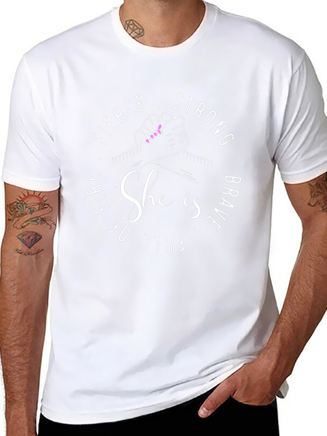 Camiseta Negra con Diseño de Empoderamiento Femenino