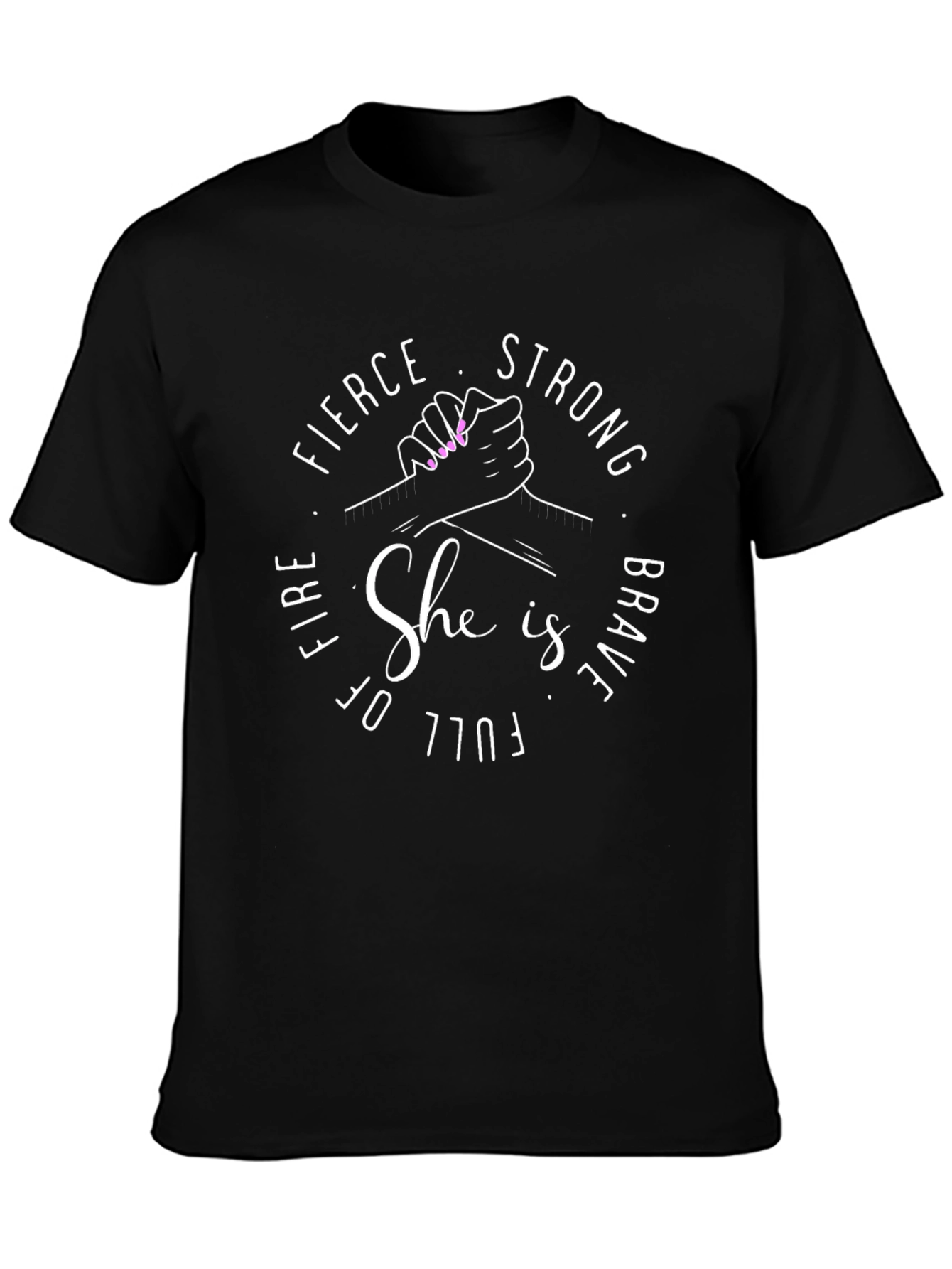 Camiseta Negra con Diseño de Empoderamiento Femenino
