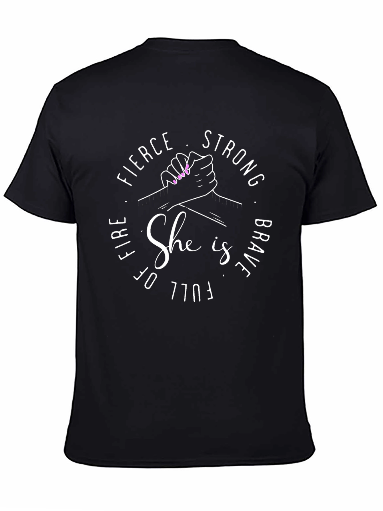 Camiseta Negra con Diseño de Empoderamiento Femenino