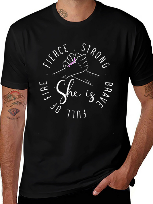 Camiseta Negra con Diseño de Empoderamiento Femenino