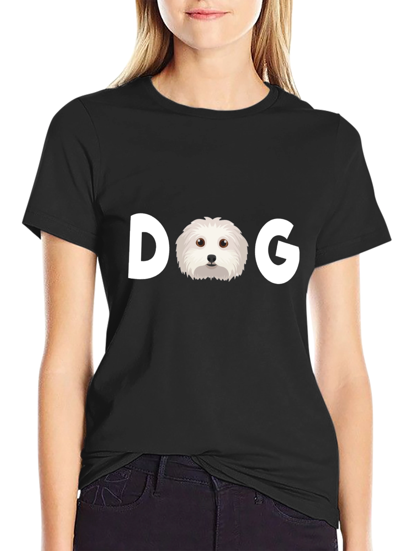 Camiseta Negra Estampado DOG