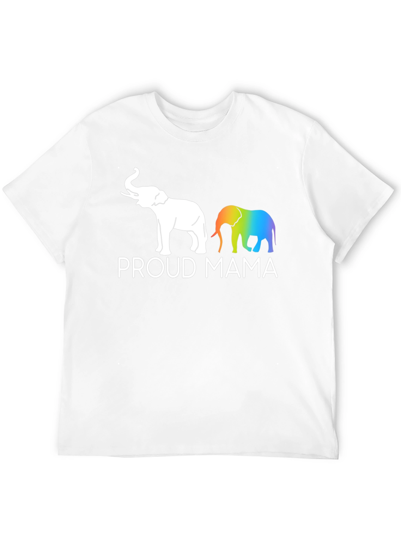Camiseta Negra Proud Mama Elefantes