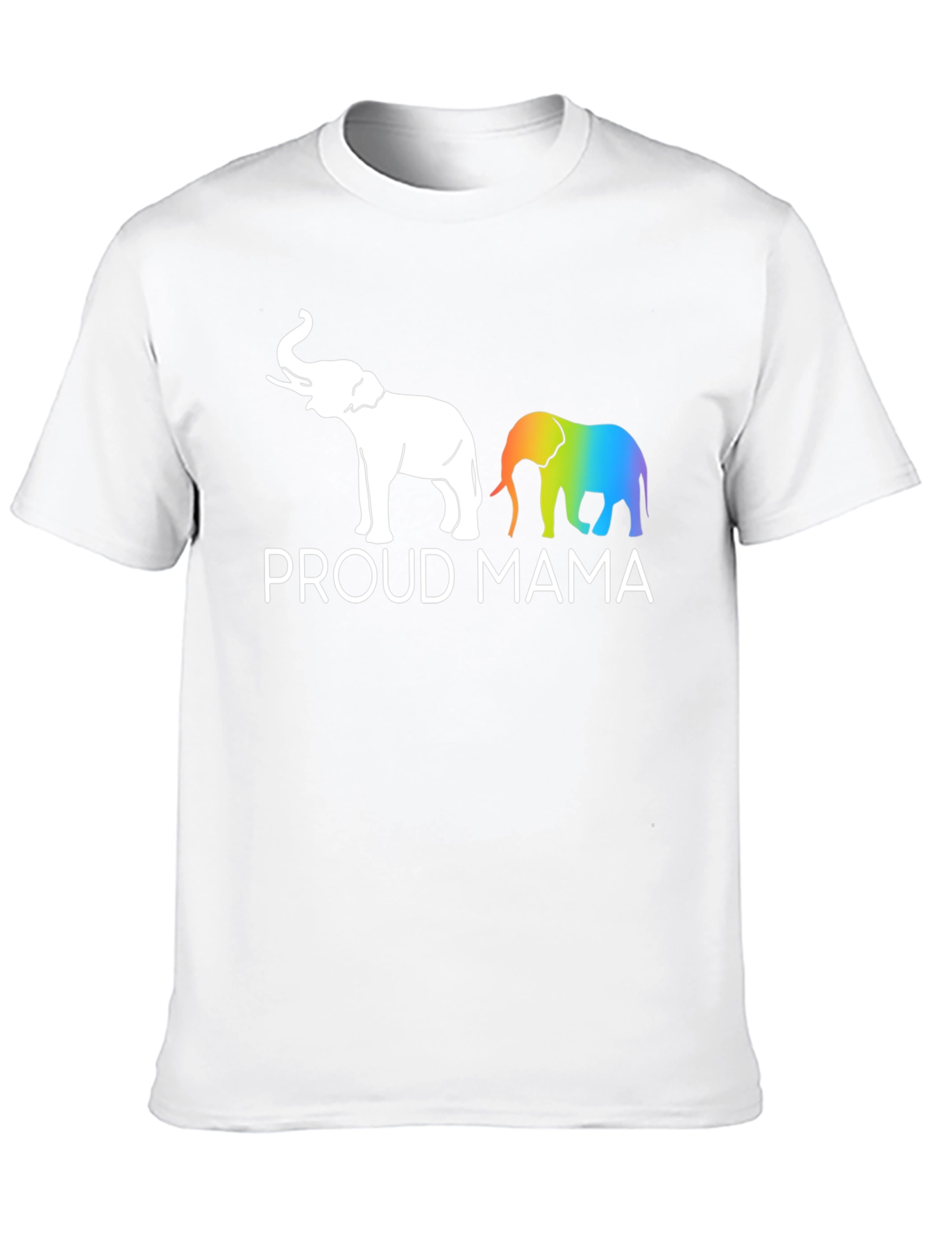 Camiseta Negra Proud Mama Elefantes