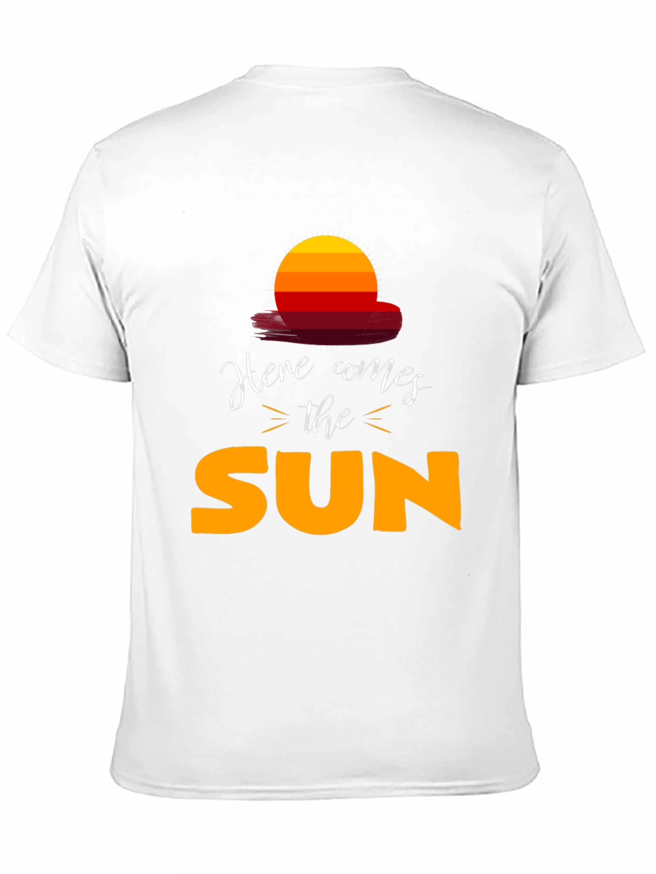 Camiseta Negra Here Comes The Sun Unisex