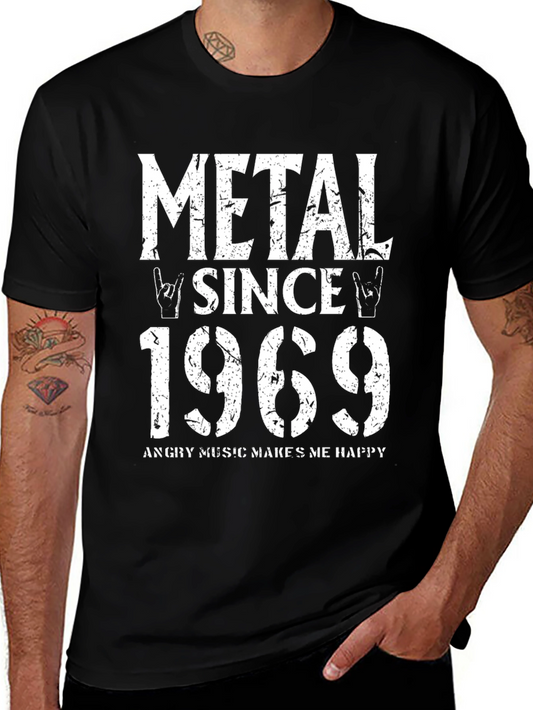 Camiseta Negra Metal Since 1969 - Para Amantes del Rock