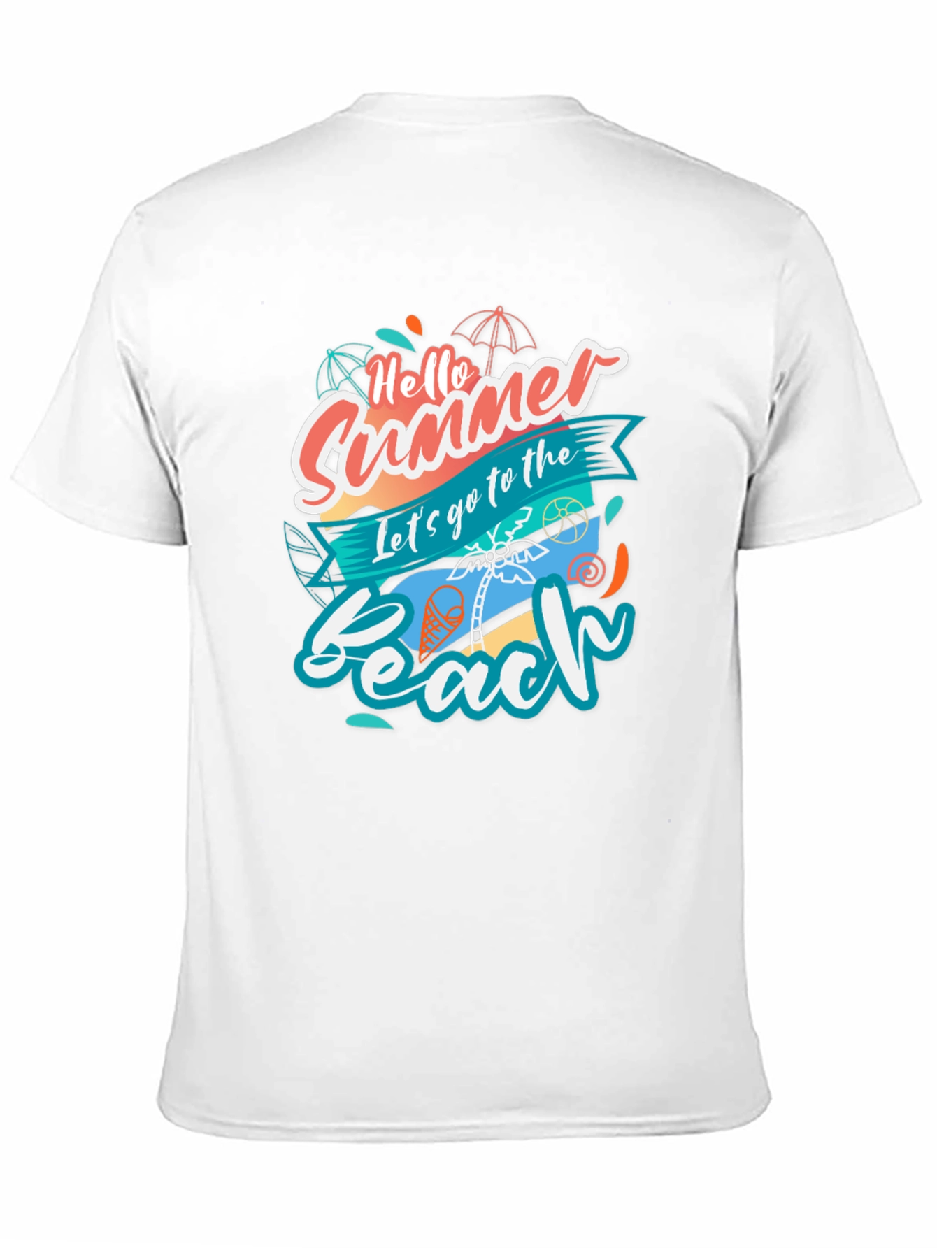 Camiseta Negra Estampada - ¡Hola Verano!