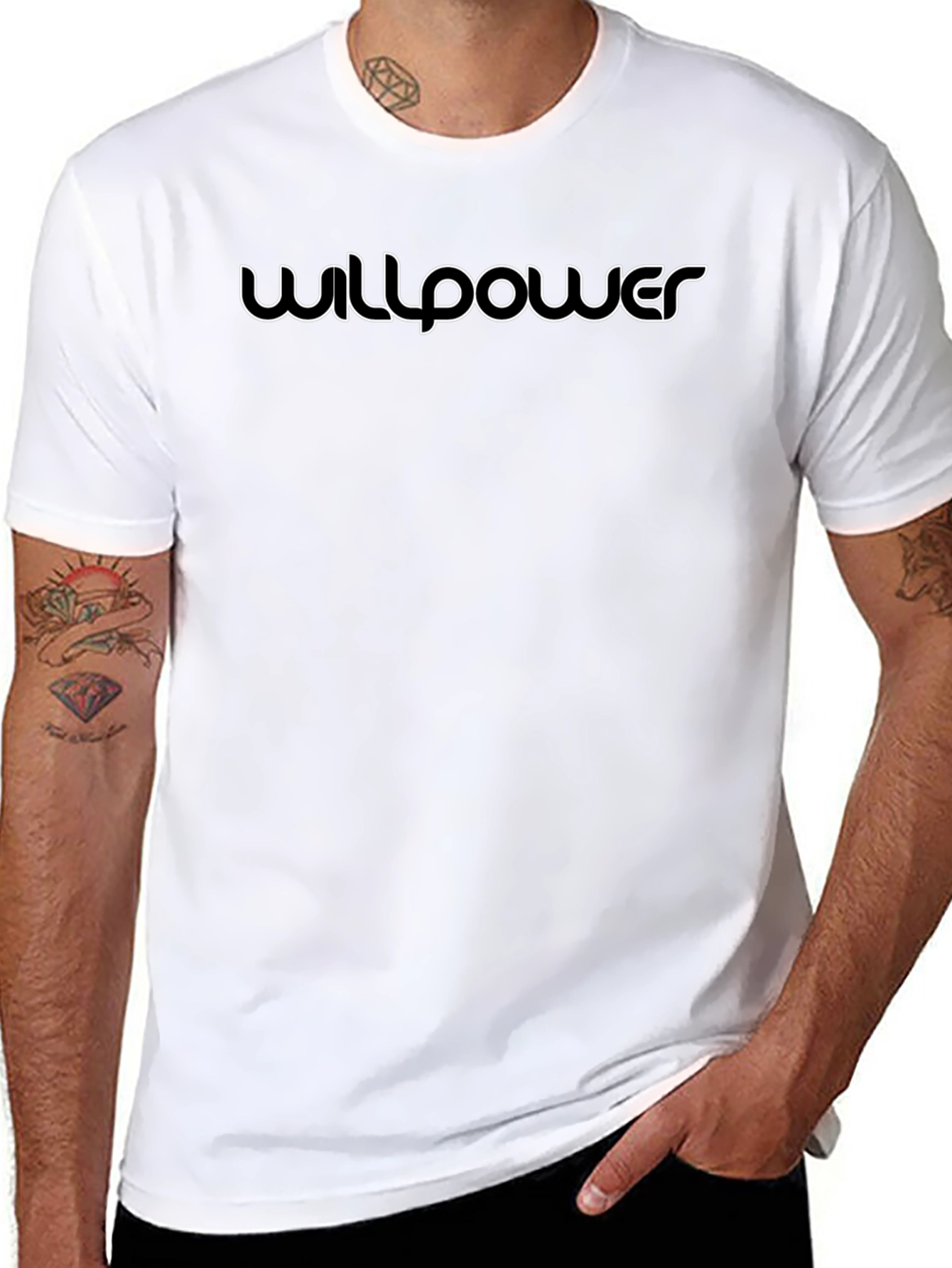 Camiseta Negra Willpower - Estilo y Motivación