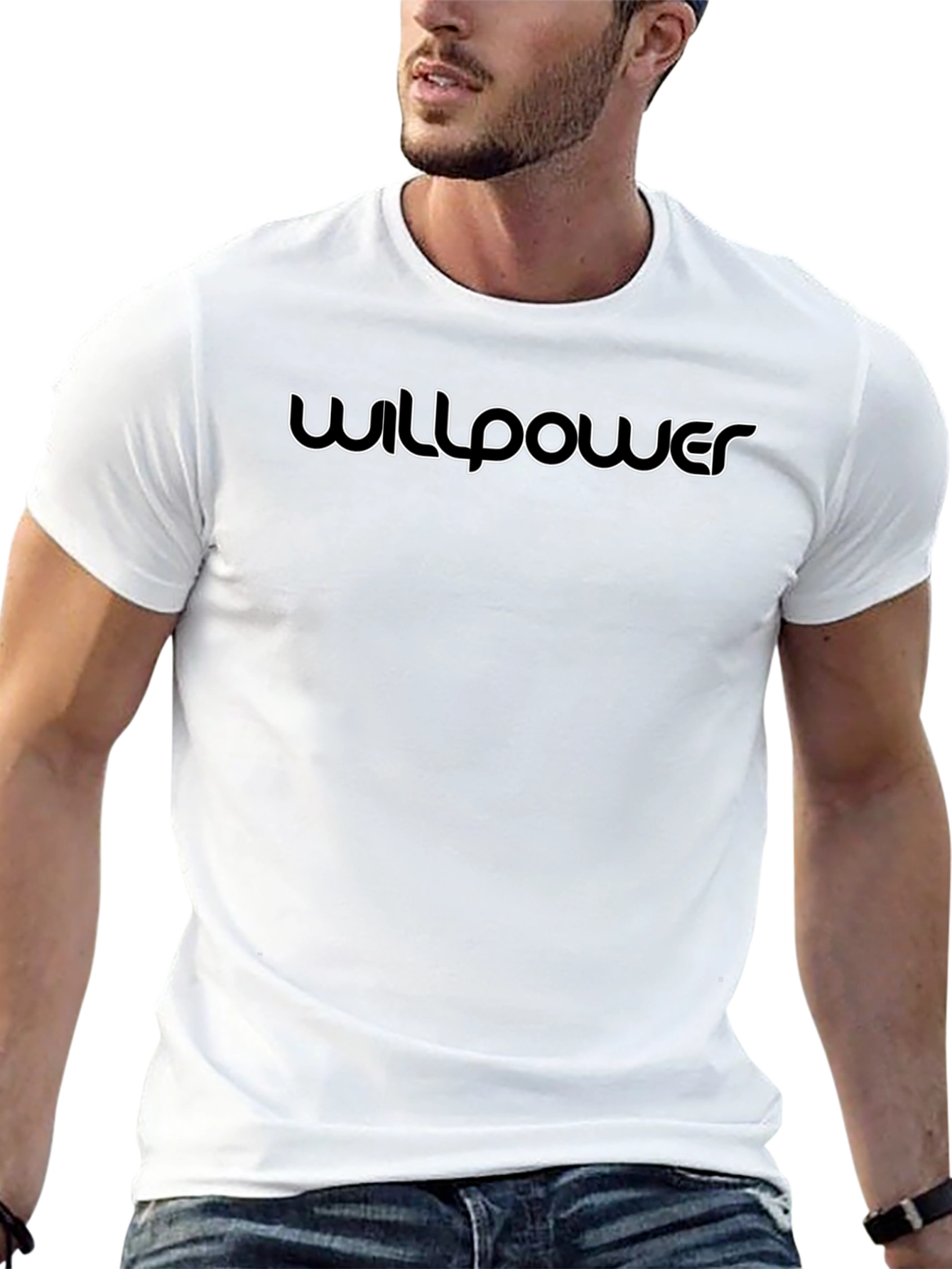 Camiseta Negra Willpower - Estilo y Motivación