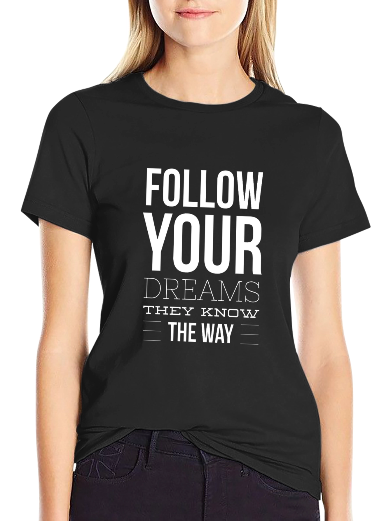 Camiseta Negra: Sigue tus Sueños